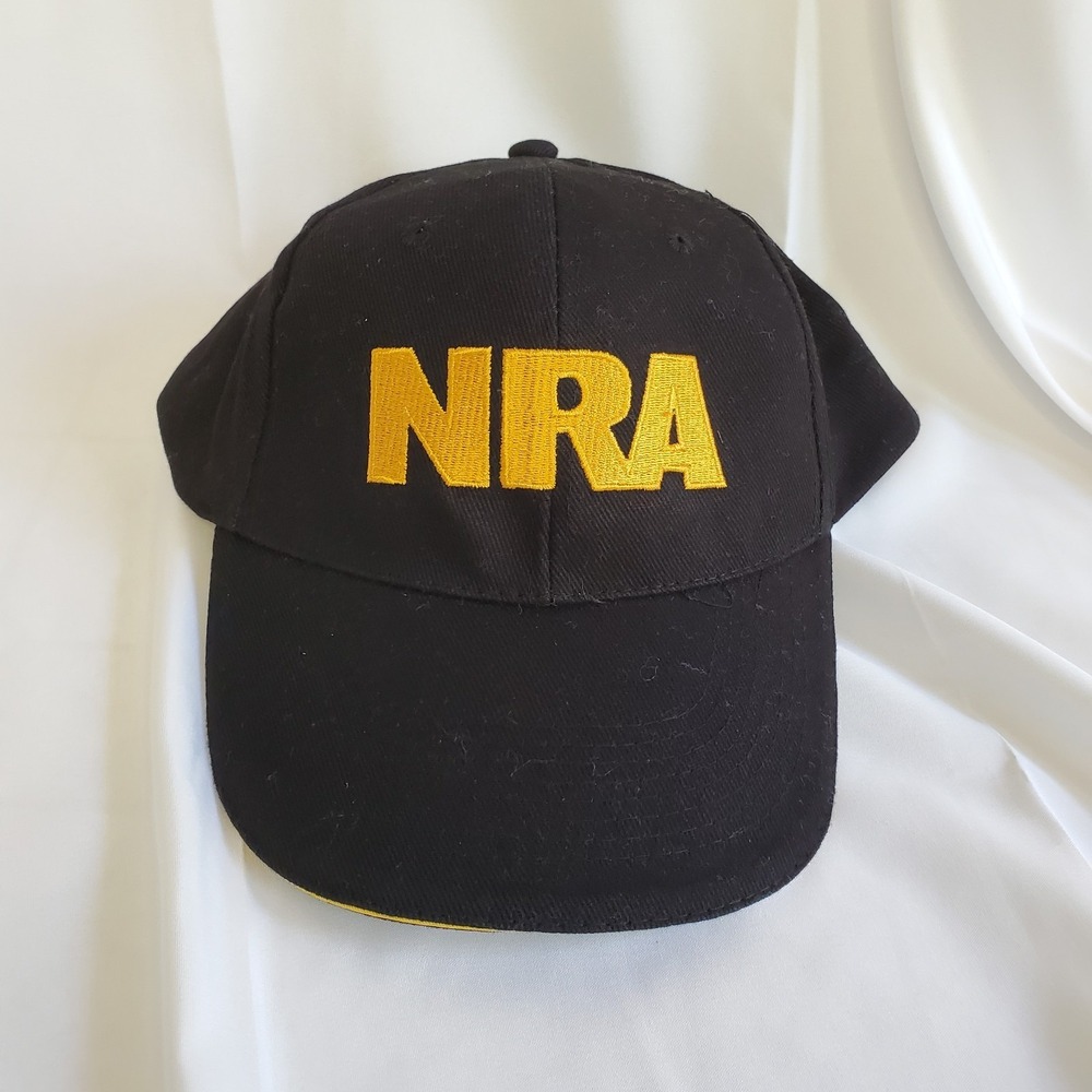 NRA‎ National Rifle Association Ball Cap Black With Gold Embroidery, Adjustable